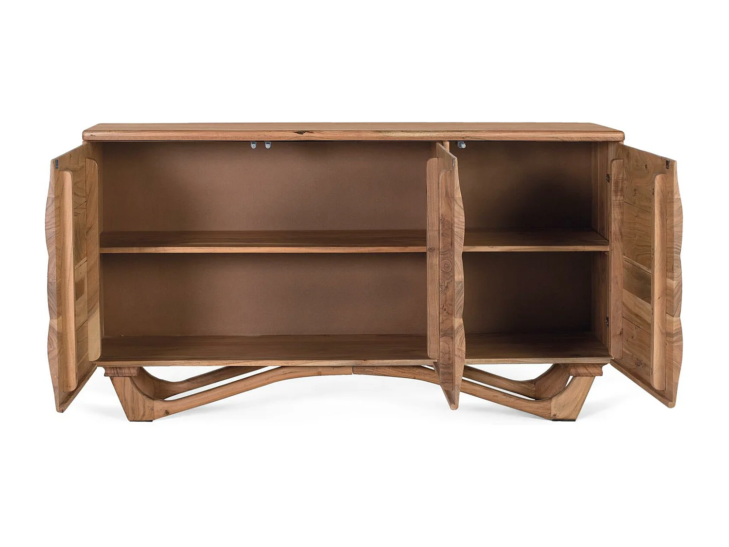 Buffet fabriqué à la main en bois d'acacia 140cm