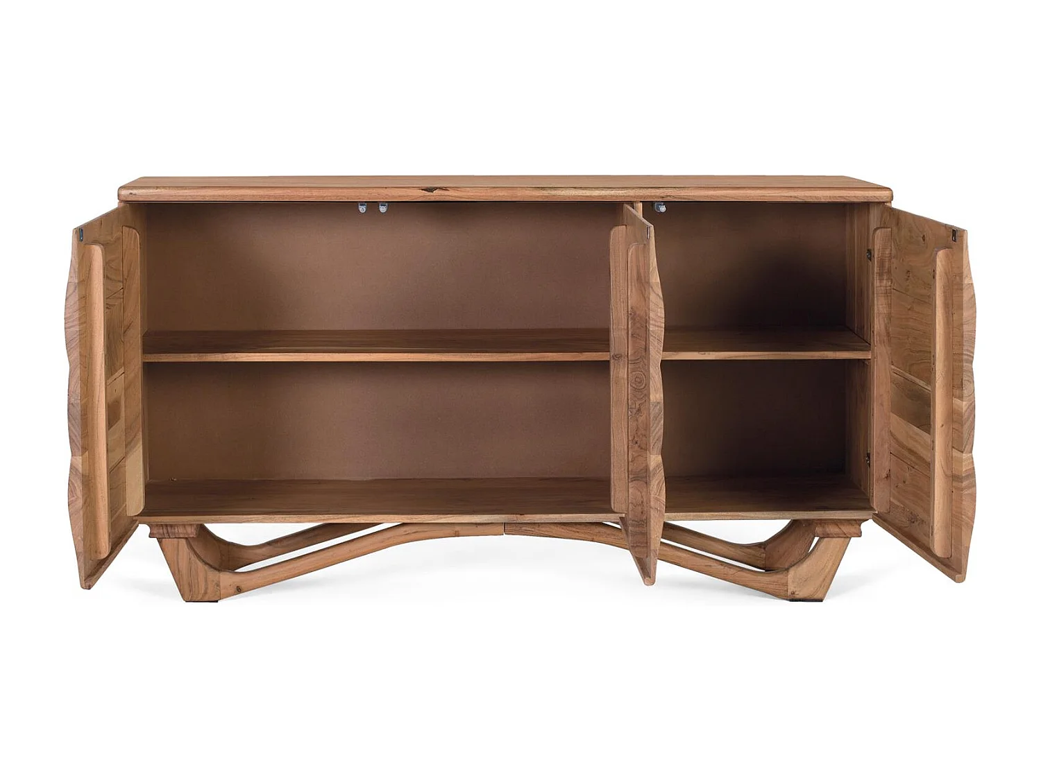 Buffet fabriqué à la main en bois d'acacia 140cm