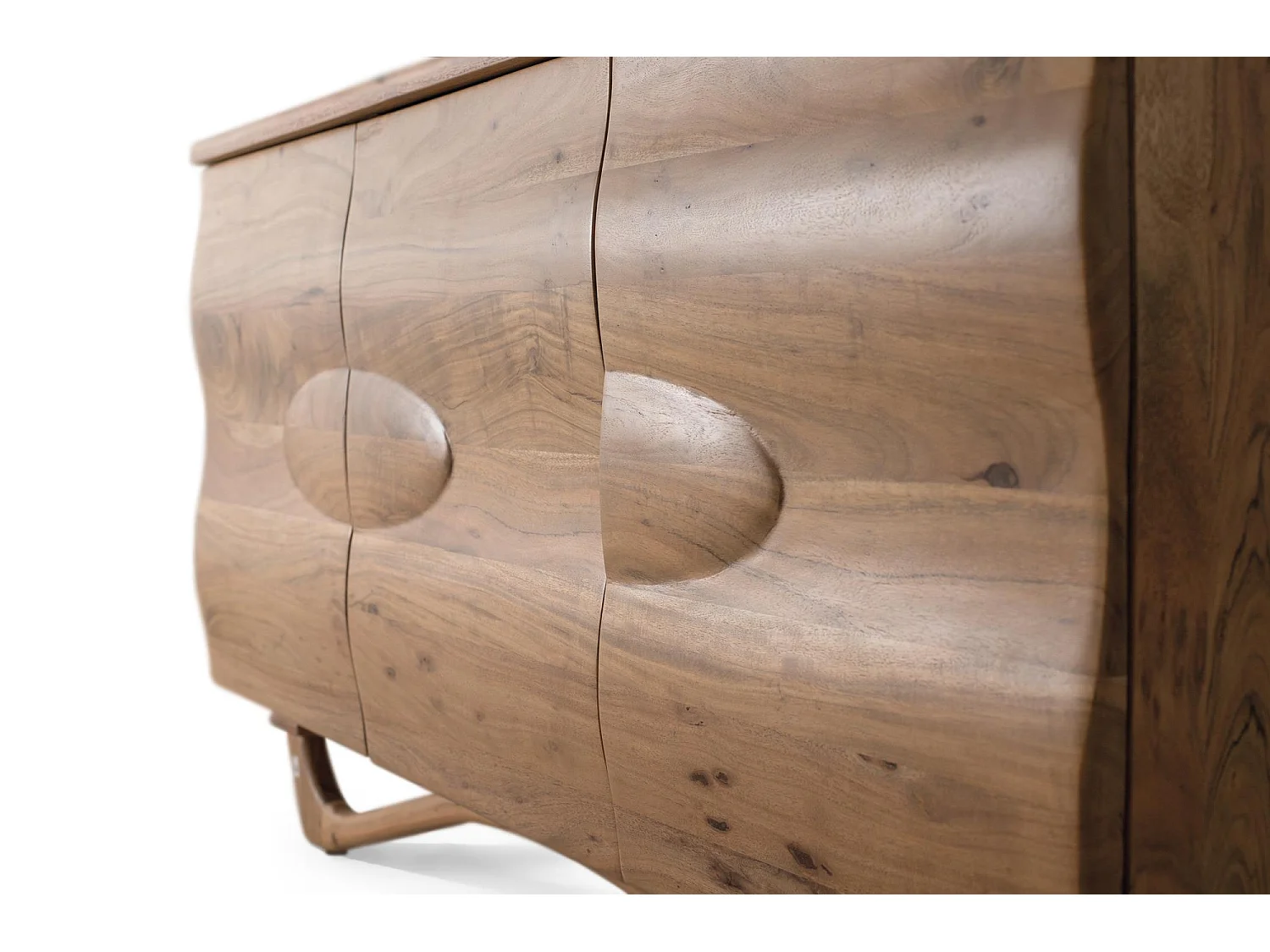 Buffet fabriqué à la main en bois d'acacia 140cm