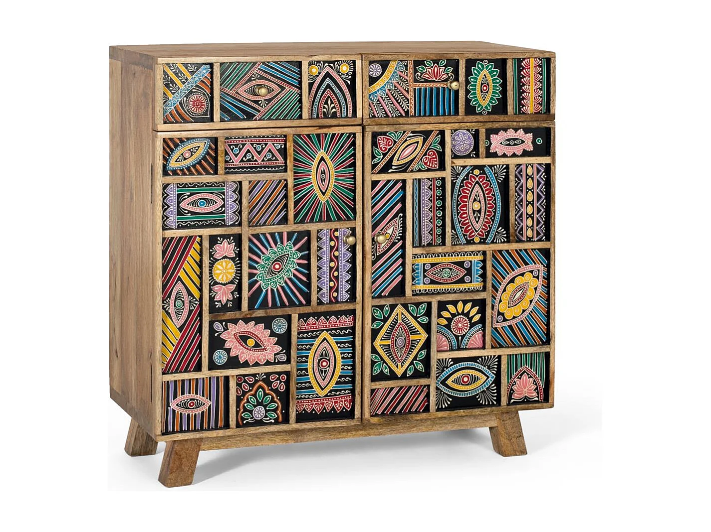 Handgefertigtes Sideboard aus Mangoholz 80 cm