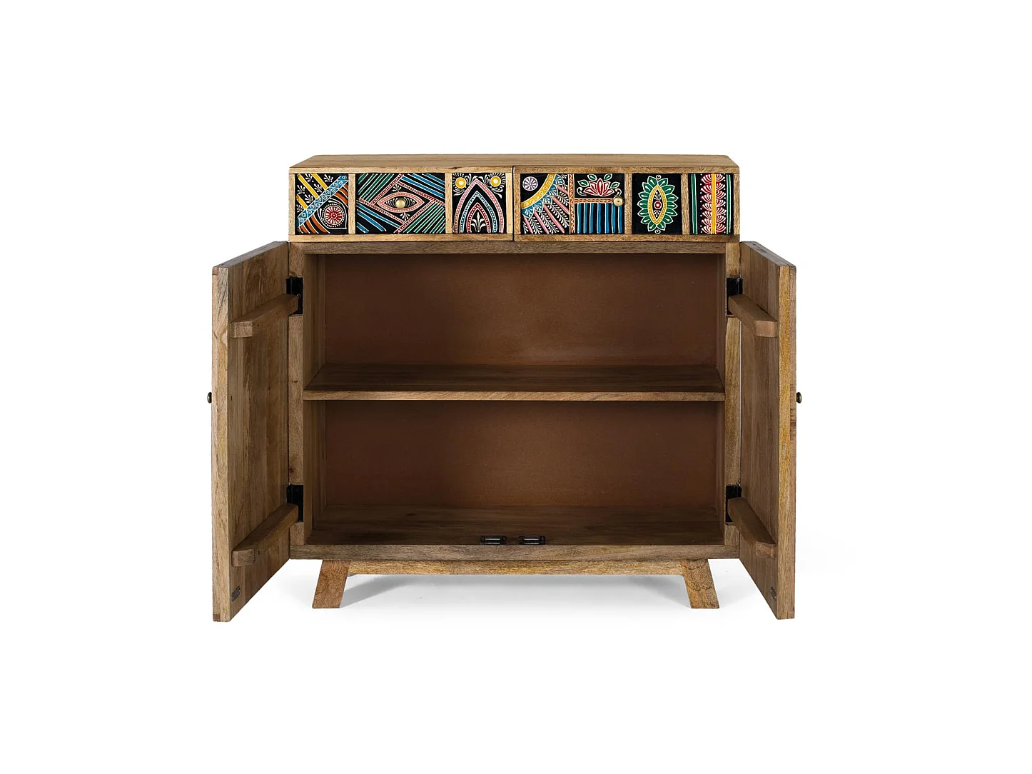 Credenza realizzata a mano in legno di mango 80 cm
