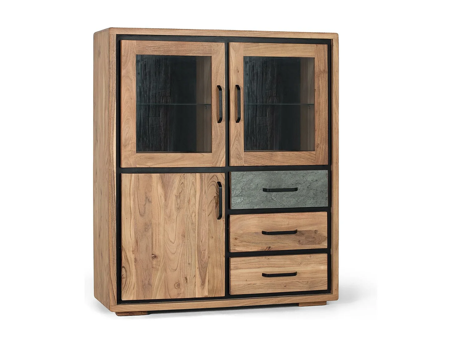 Handgefertigtes Sideboard aus Akazienholz 110 cm