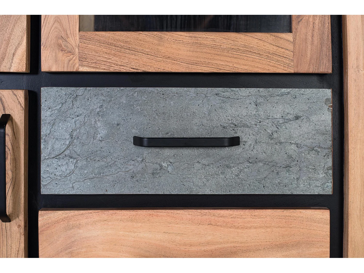 Buffet fabriqué à la main en bois d'acacia 110cm