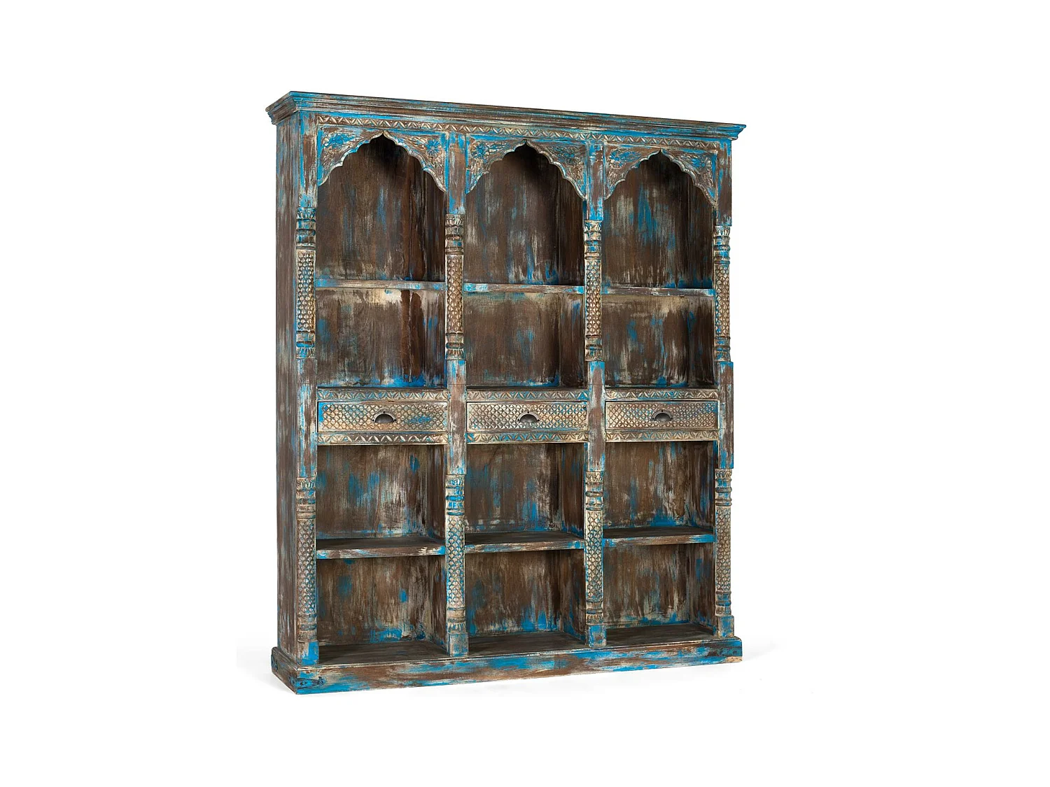 Buffet in manguierblauw oud 170 cm