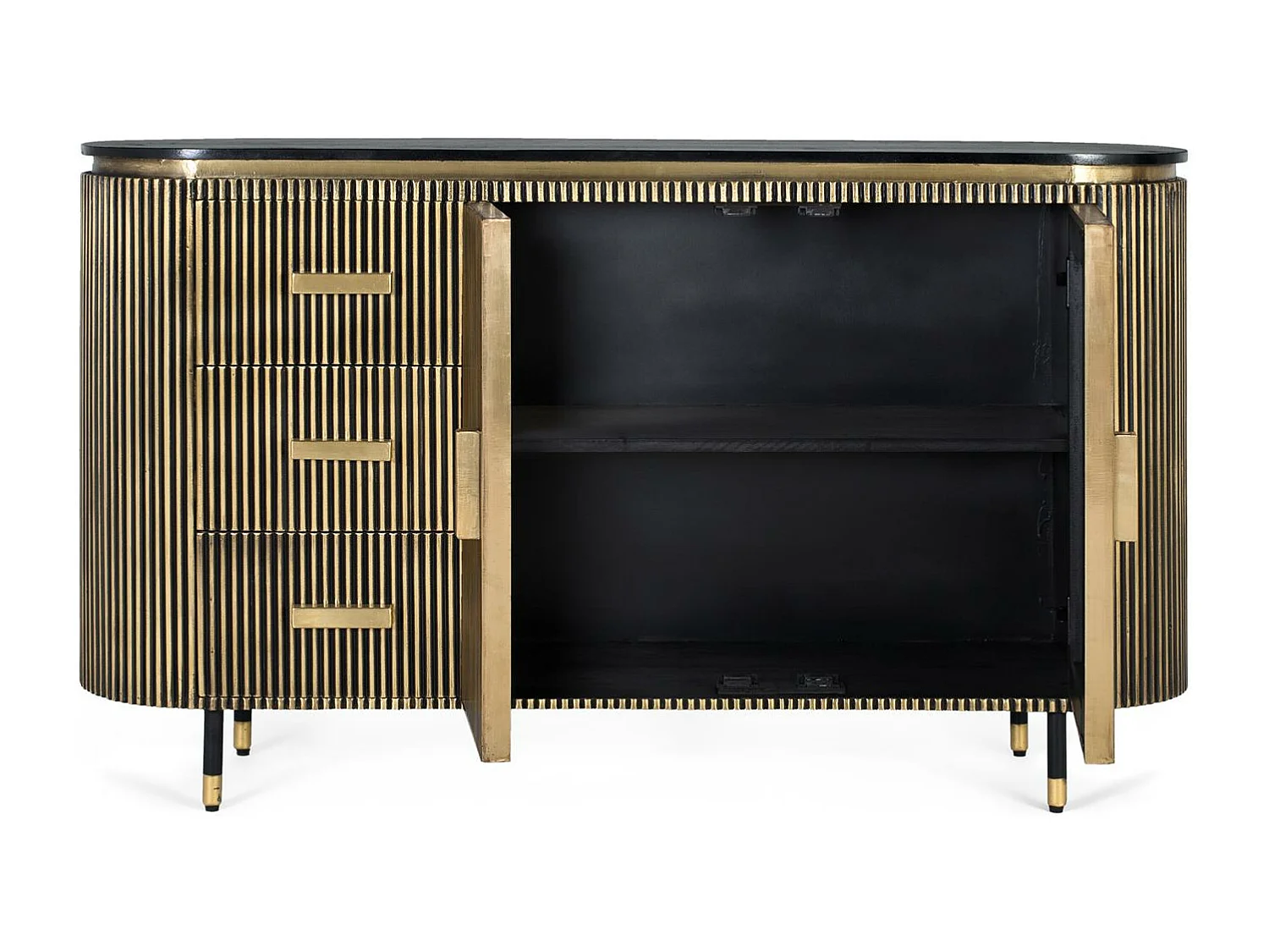 Buffet en manguier et bronze 150cm