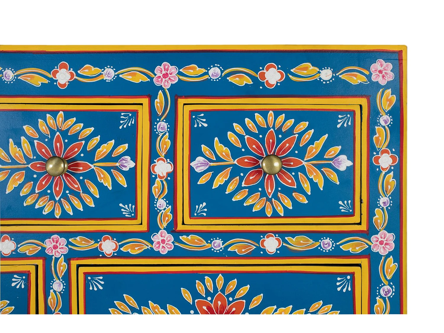 Buffet fabriqué à la main en bois de manguier et MDF 122 cm