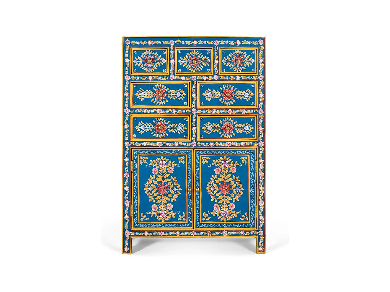 Buffet fabriqué à la main en bois de manguier et MDF 122 cm