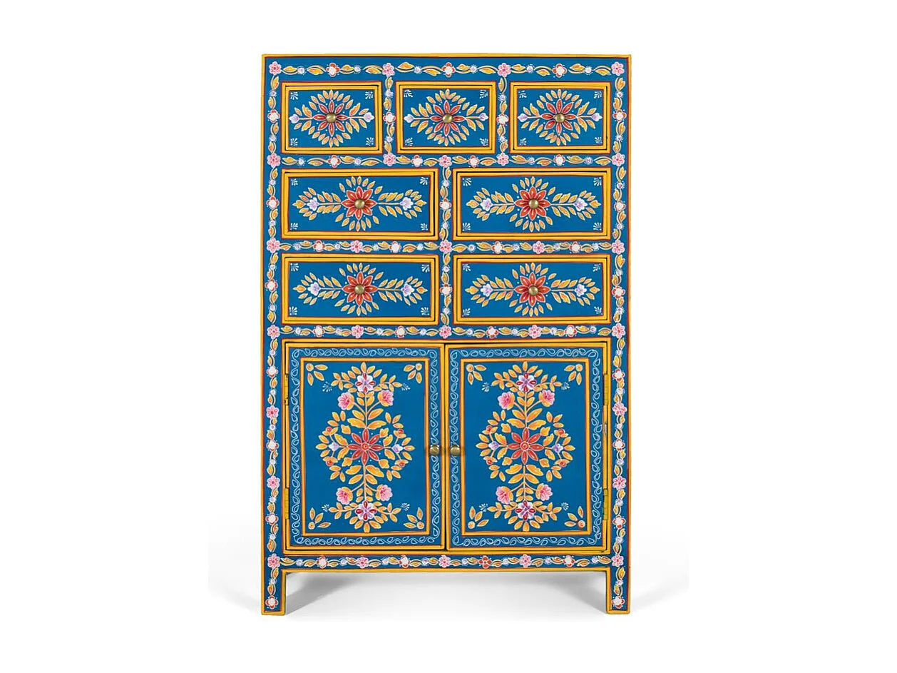 Buffet fabriqué à la main en bois de manguier et MDF 122 cm