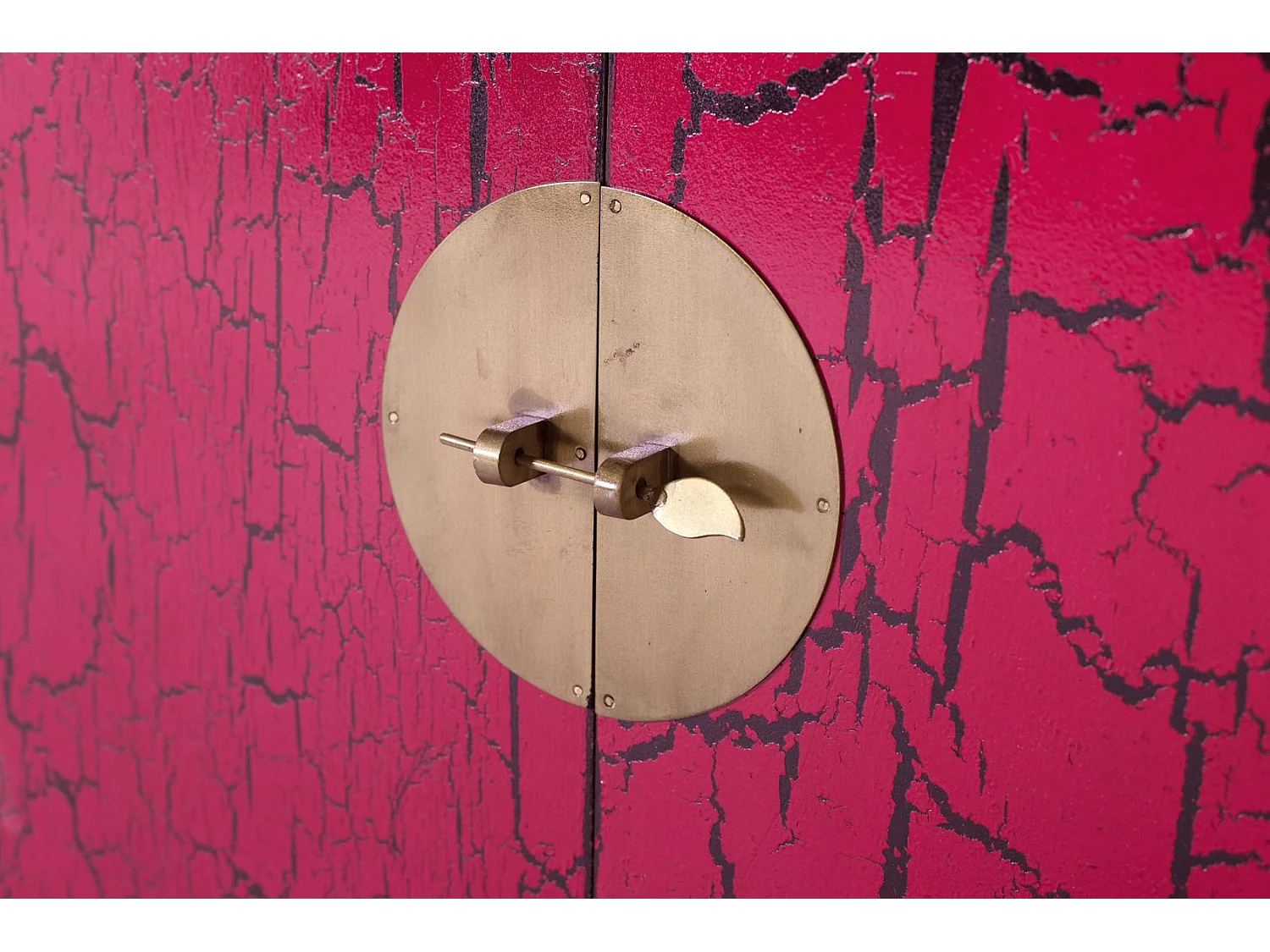 Buffet rouge de style japonais fait main