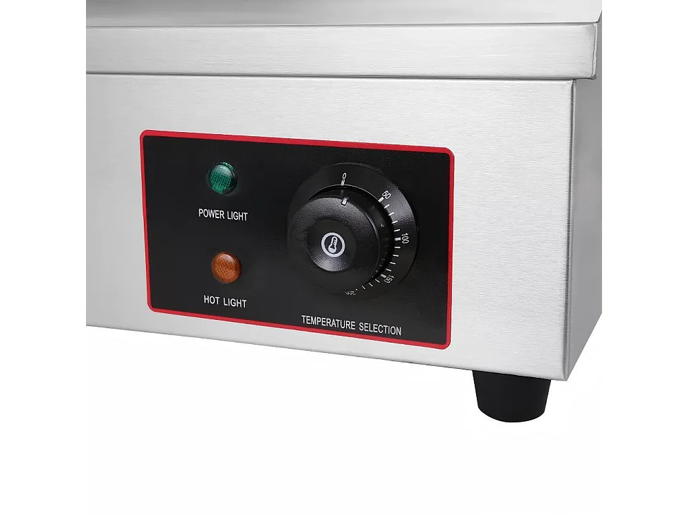 Plaque de gril électrique 4400W, avec plateau de collecte d'huile, 2 zones, 300°C, 73x48x23cm