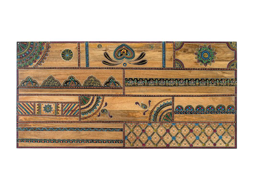Hoofdeinde van natuurlijk mangohout 170 cm
