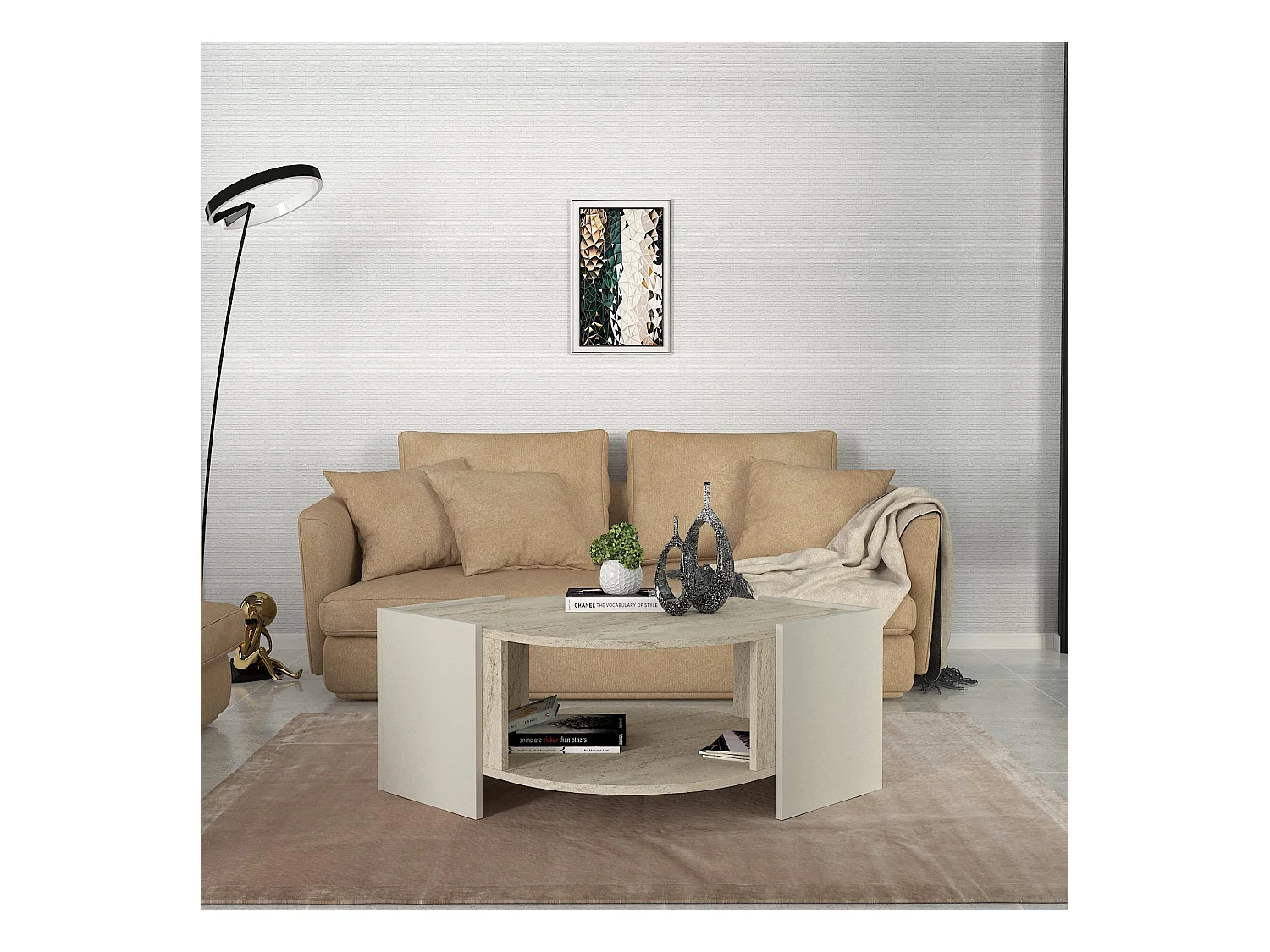 Couchtisch Marbel Beige Granit Optik