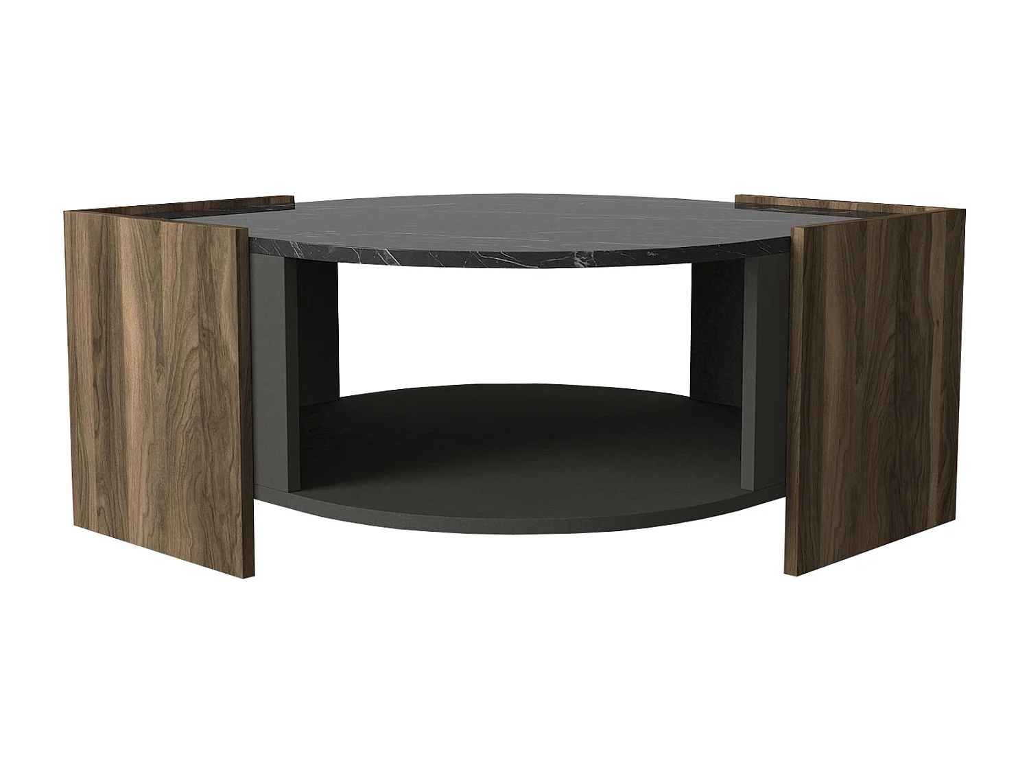 Couchtisch Marbel Walnuss Marmor Optik