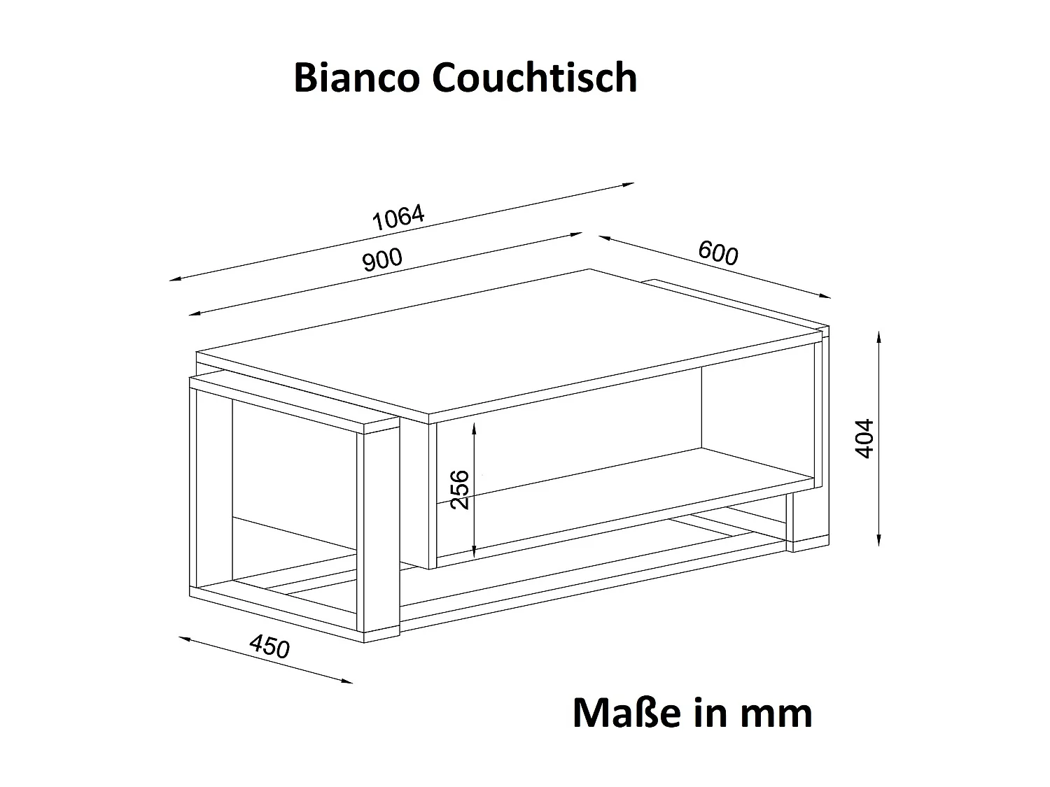 Couchtisch Bianco Rebab Braun Dunkelgrau ( Marmor Optik )