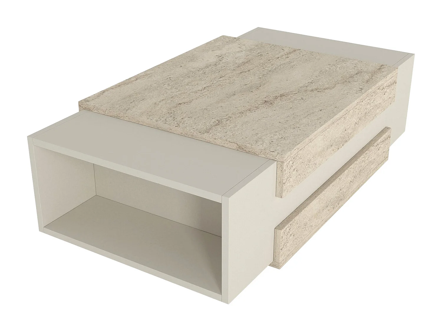 Couchtisch Nora Beige Grau Granit Optik