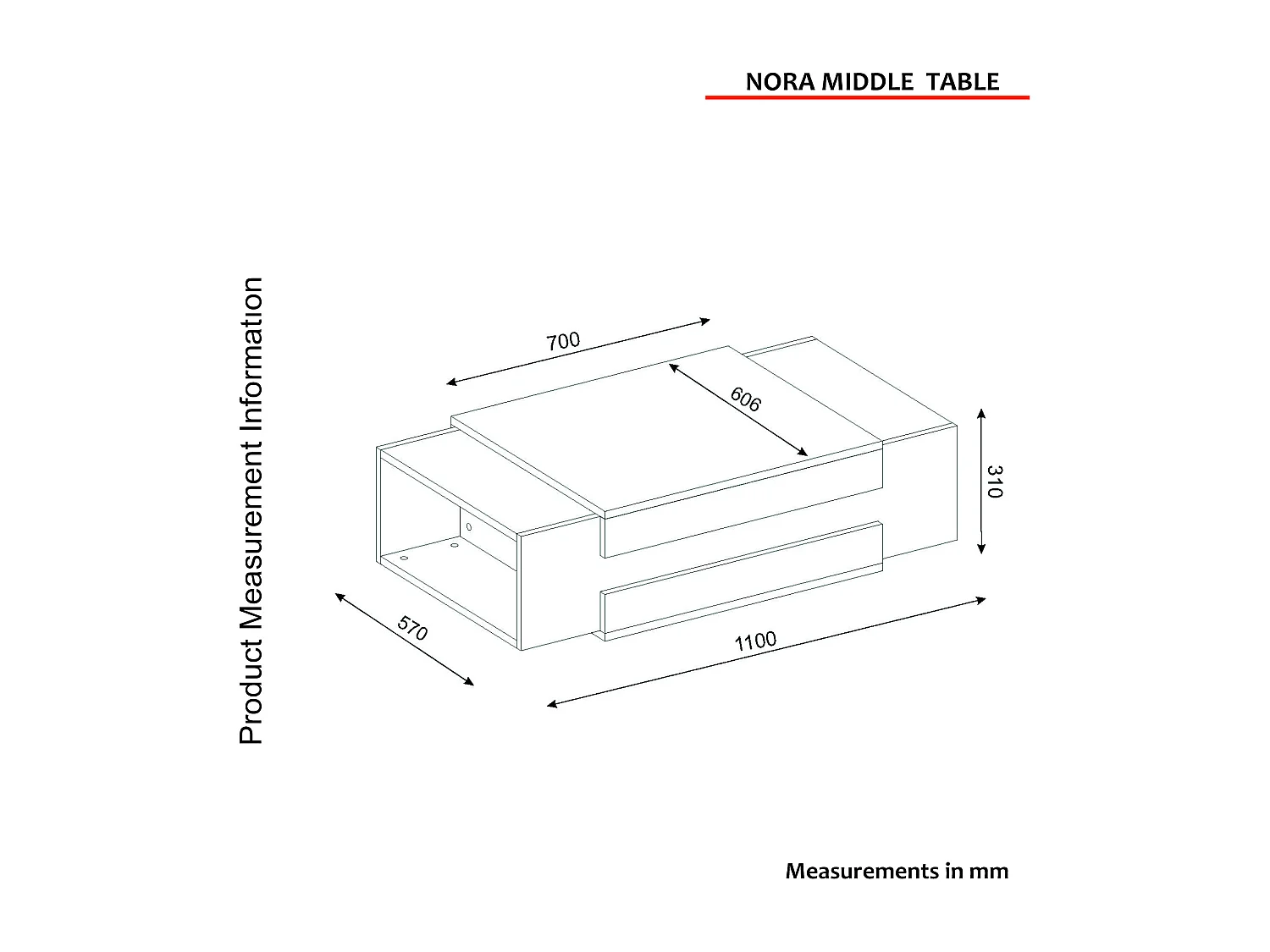 Couchtisch Nora Beige Grau Granit Optik