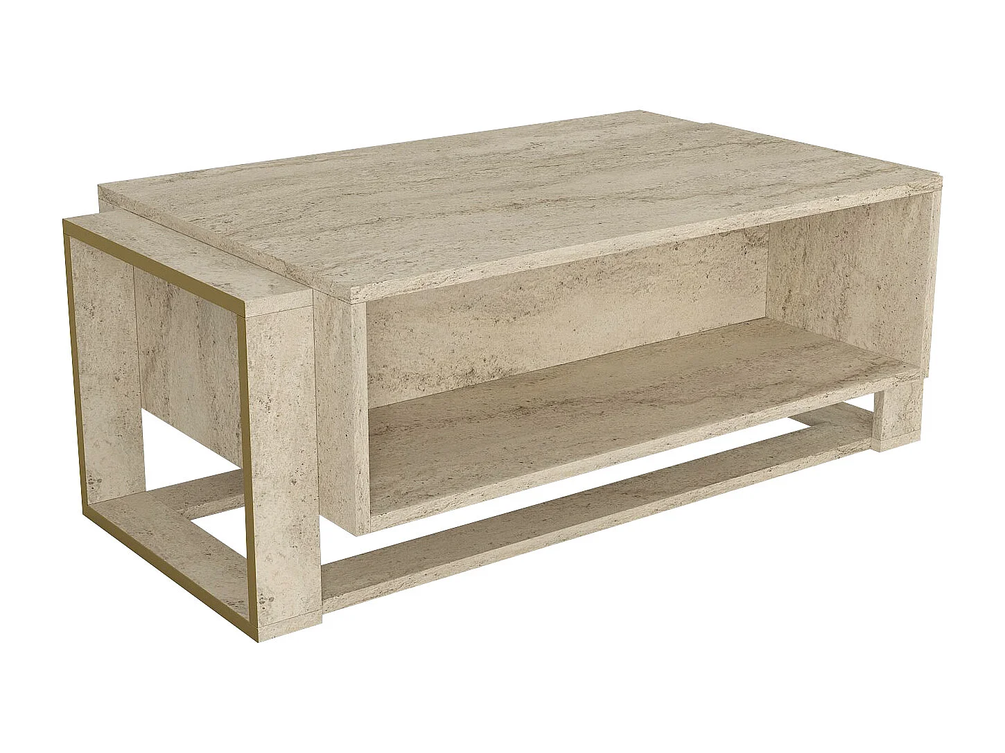 Couchtisch Bianco Beige Granit Optik