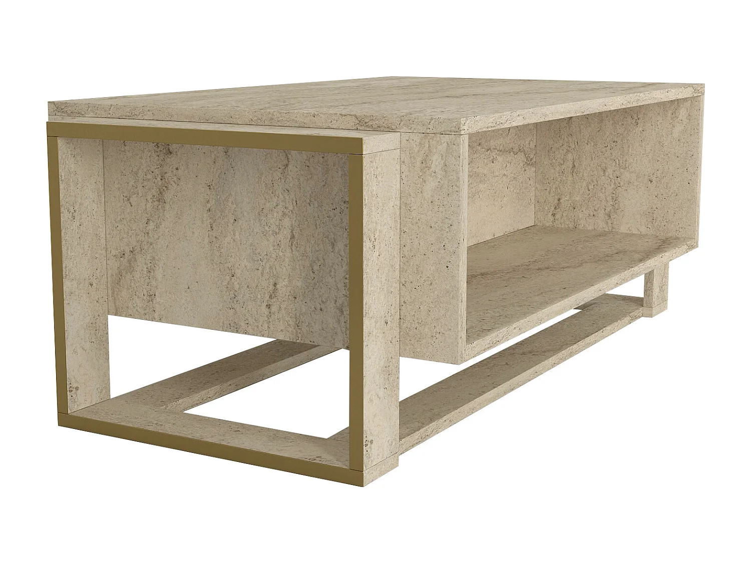 Couchtisch Bianco Beige Granit Optik