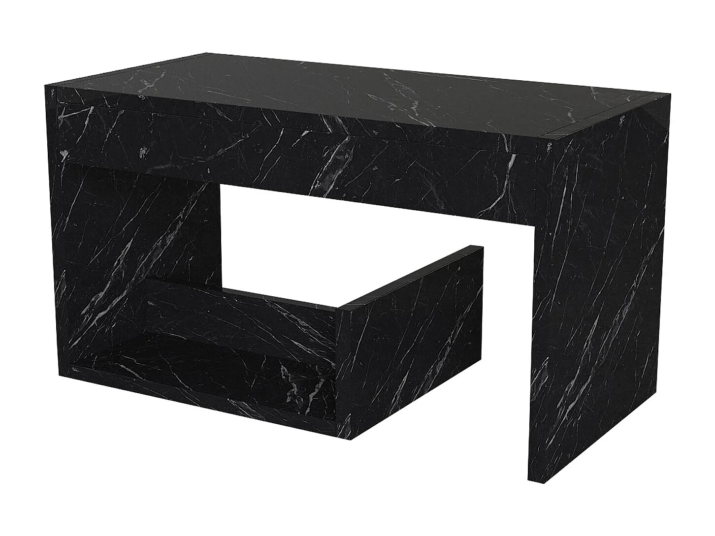 Beistelltisch Sister Bendir Glänzend (Marmor Optik)