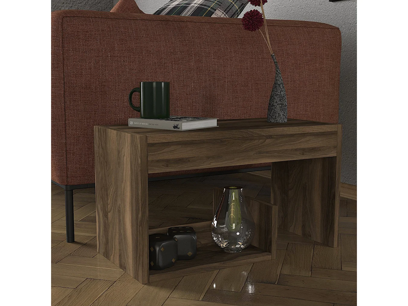 Beistelltisch Sister Tesbih Walnuss