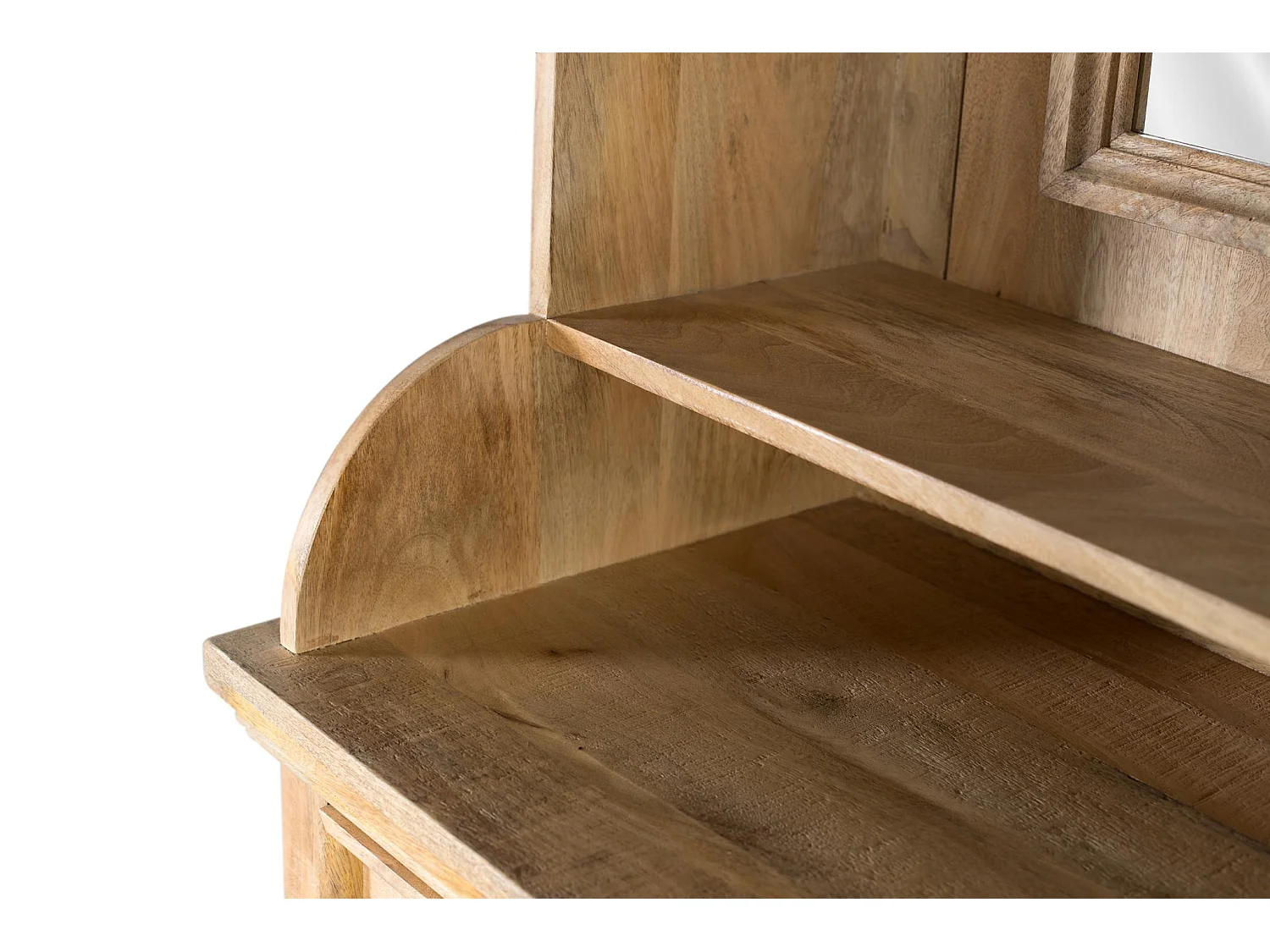 Meuble de bar en bois de manguier 98 cm, style rustique contemporain - 190 x 98 x 45
