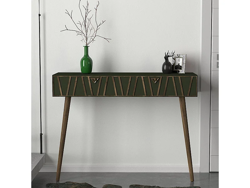 Konsolentisch Forest Walnuss Dunkelgrün