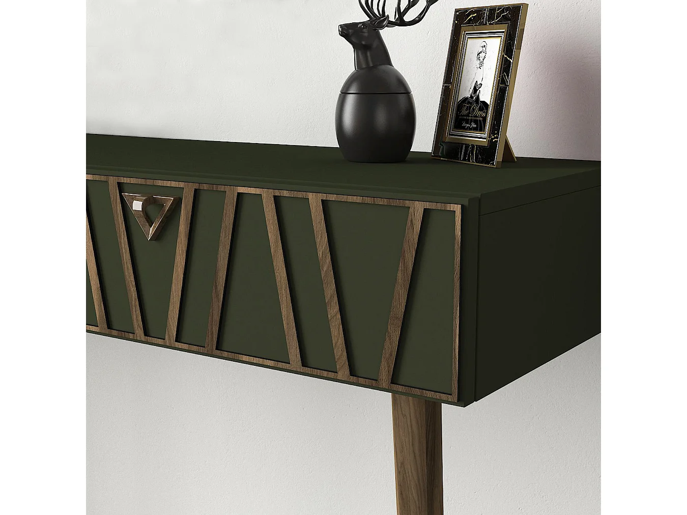 Konsolentisch Forest Walnuss Dunkelgrün