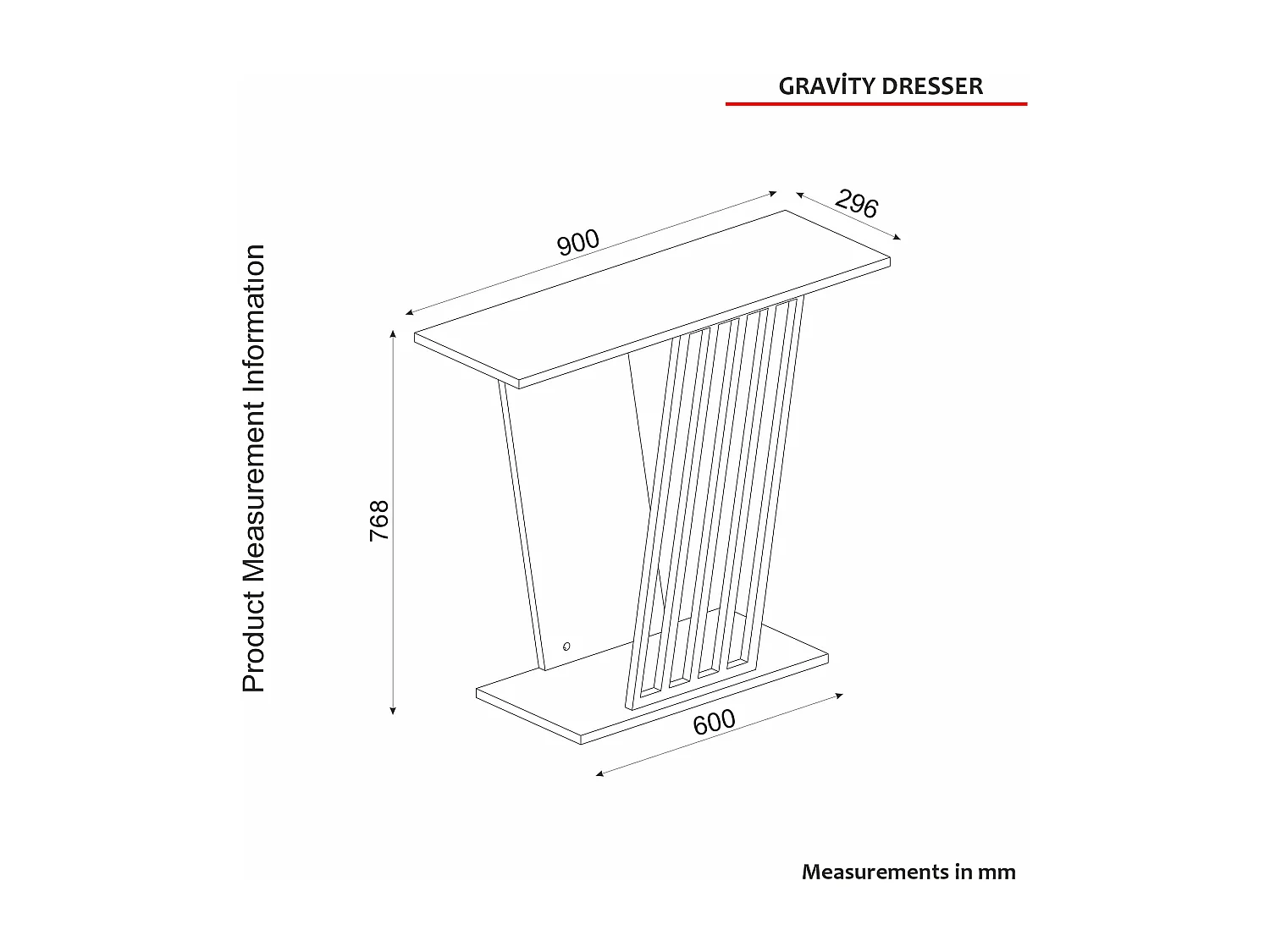 Konsolentisch Gravity Beige Granit Optik