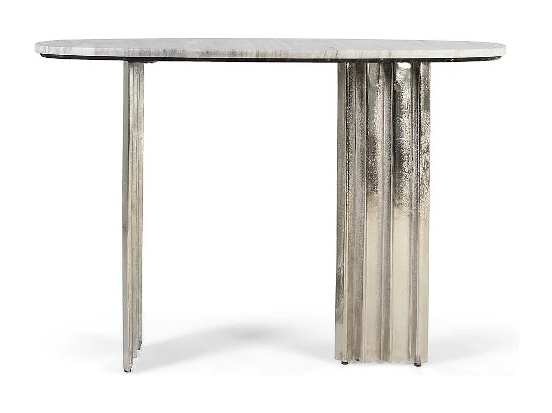 Console avec plateau ovale en marbre