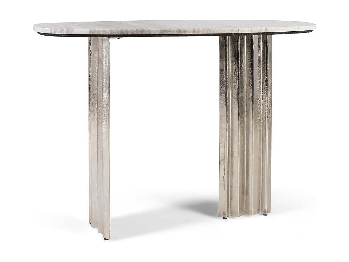 Console avec plateau ovale en marbre