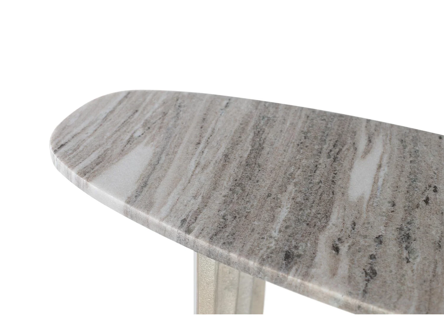 Console avec plateau ovale en marbre