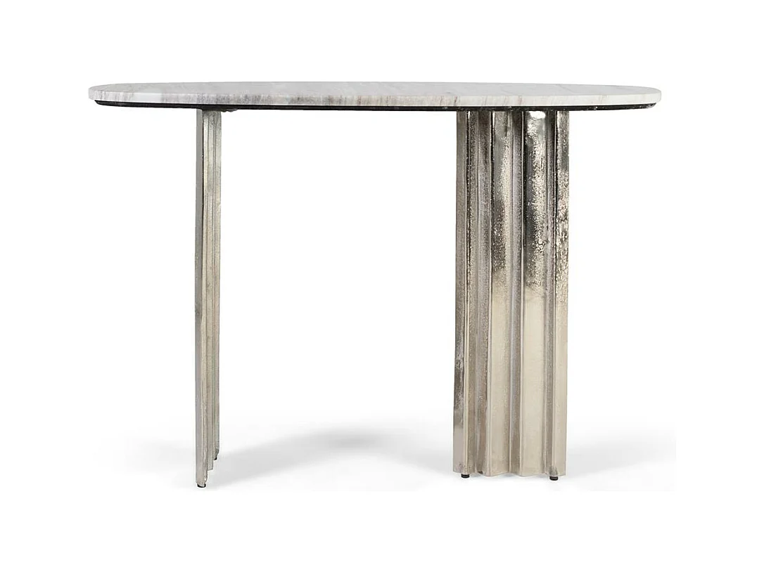 Console avec plateau ovale en marbre
