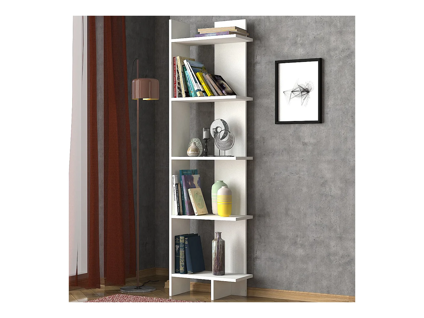 Bücherregal Perla Weiß