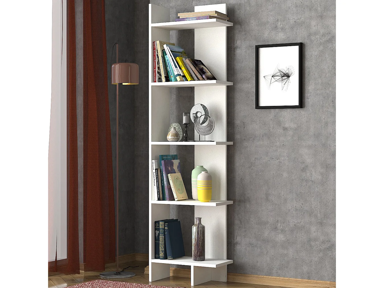 Bücherregal Perla Weiß