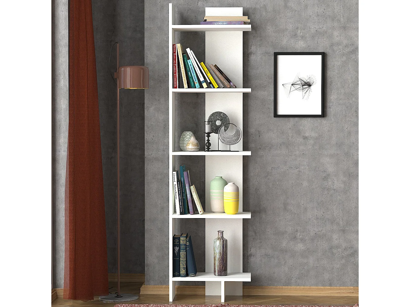 Bücherregal Perla Weiß