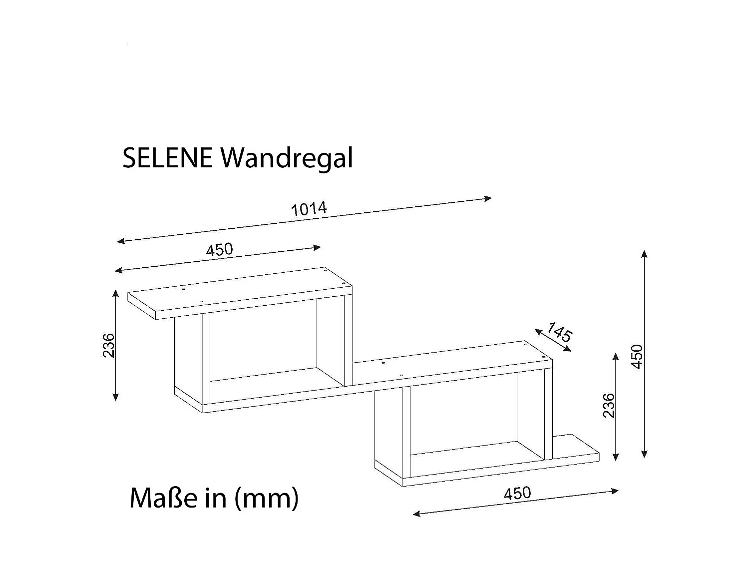 Wandregal Selene Weiß