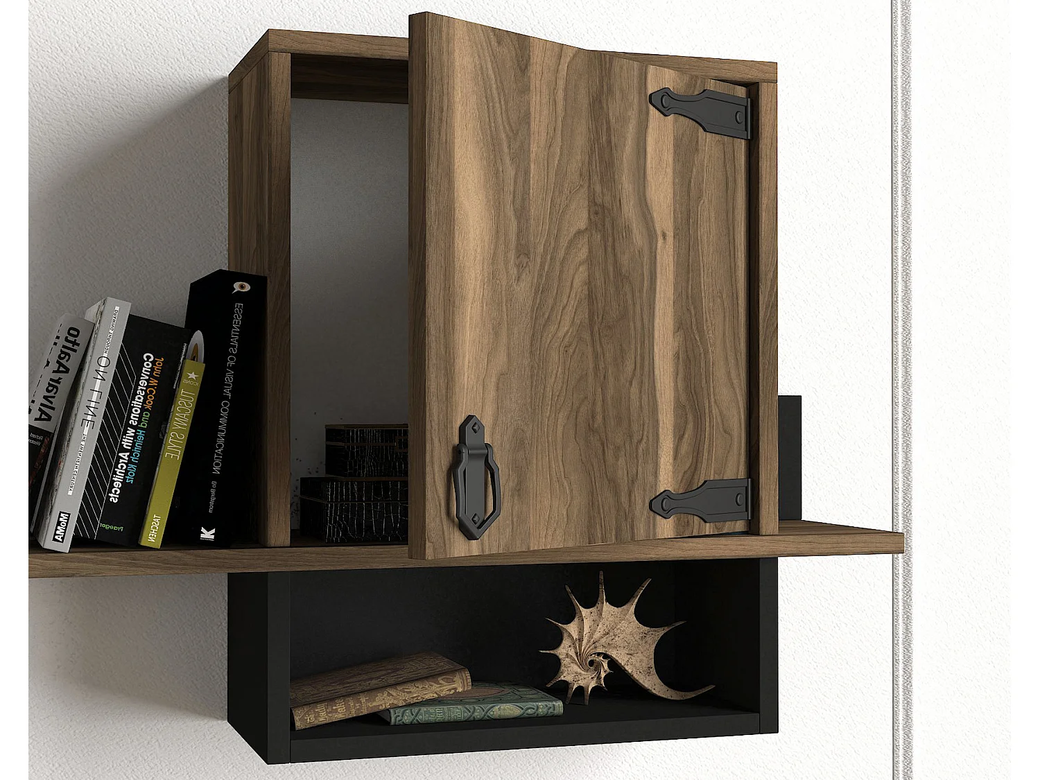 Wandregal Anthes Walnuß