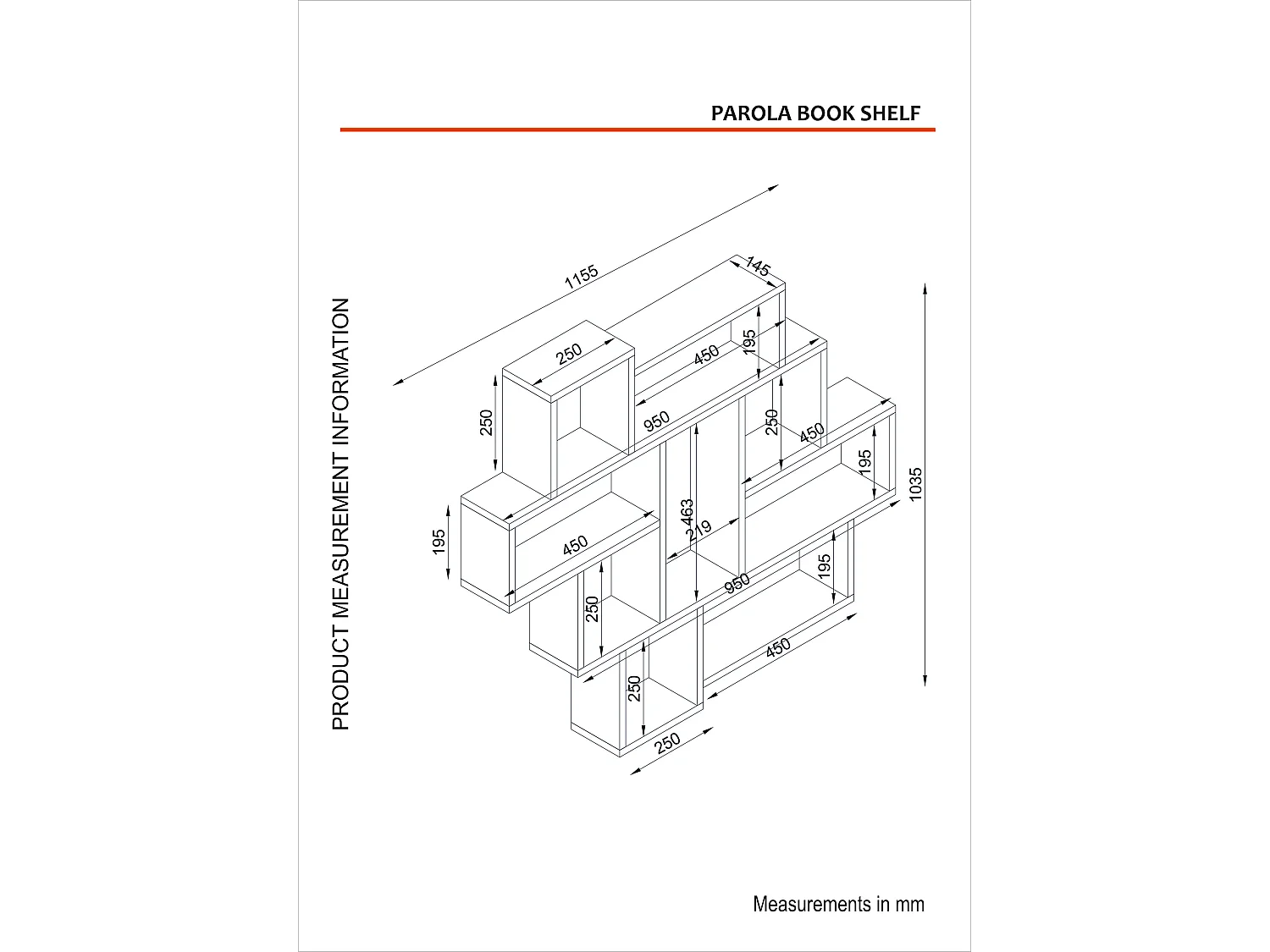 Wandregal Parola Beige Granit Optik