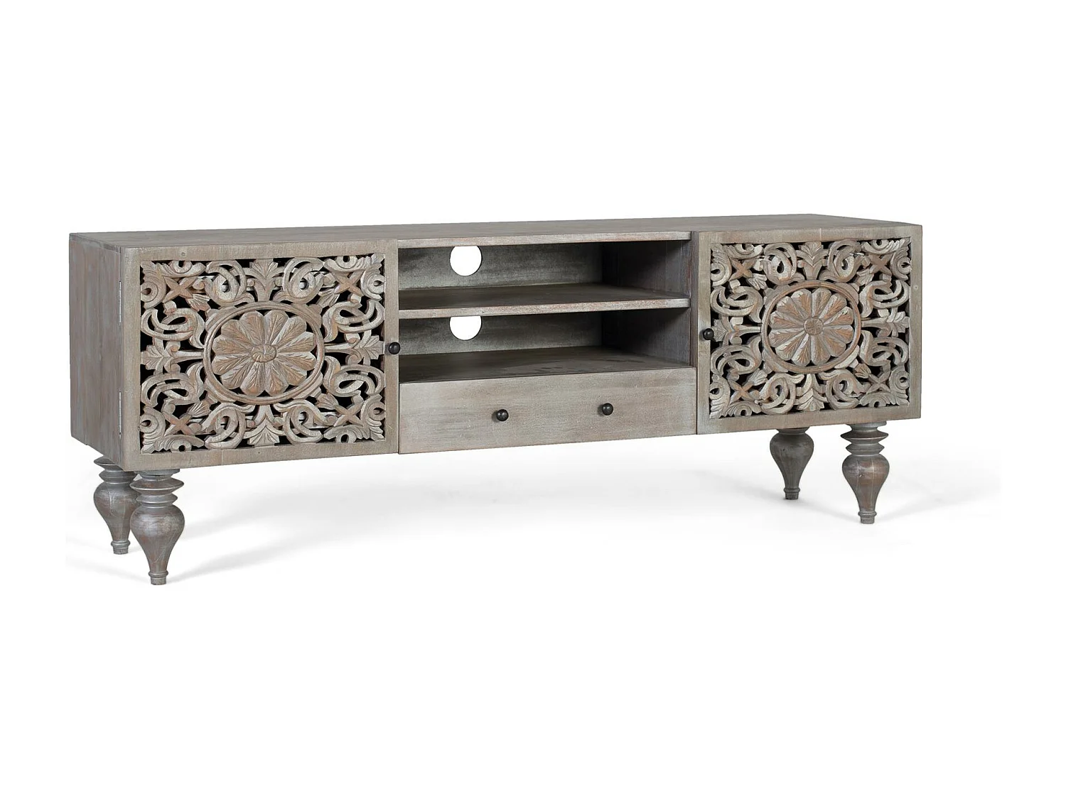 Mobile TV in legno massello di mango 150 cm