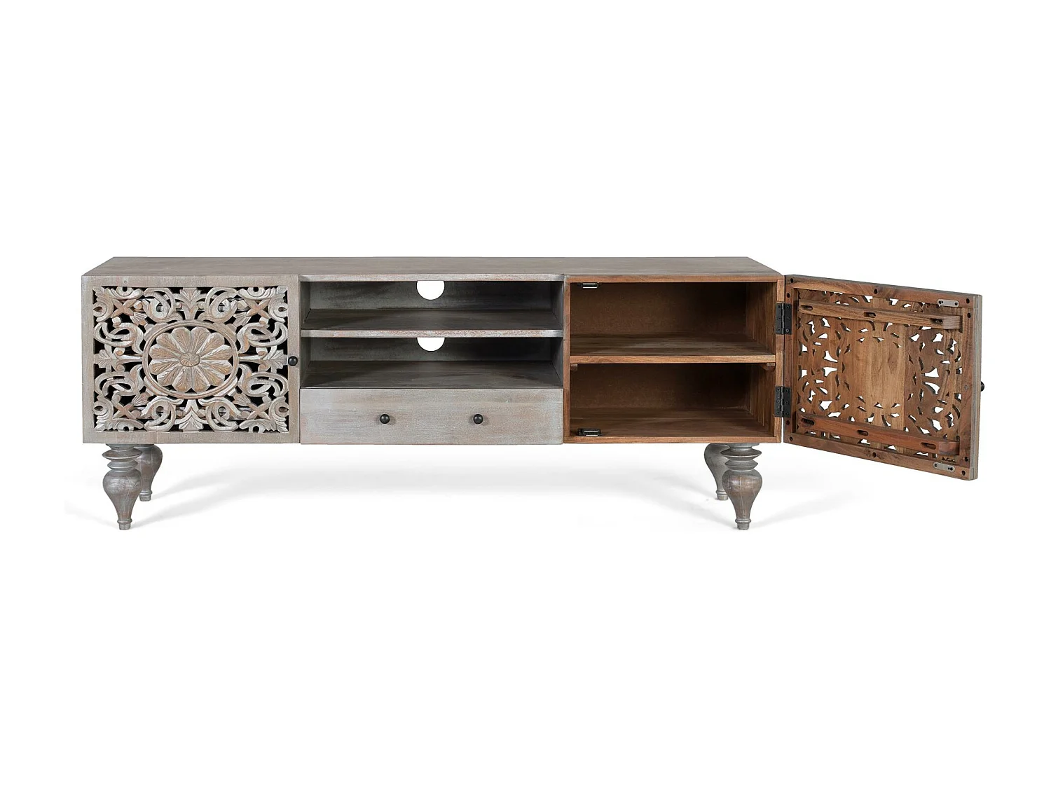 Mobile TV in legno massello di mango 150 cm