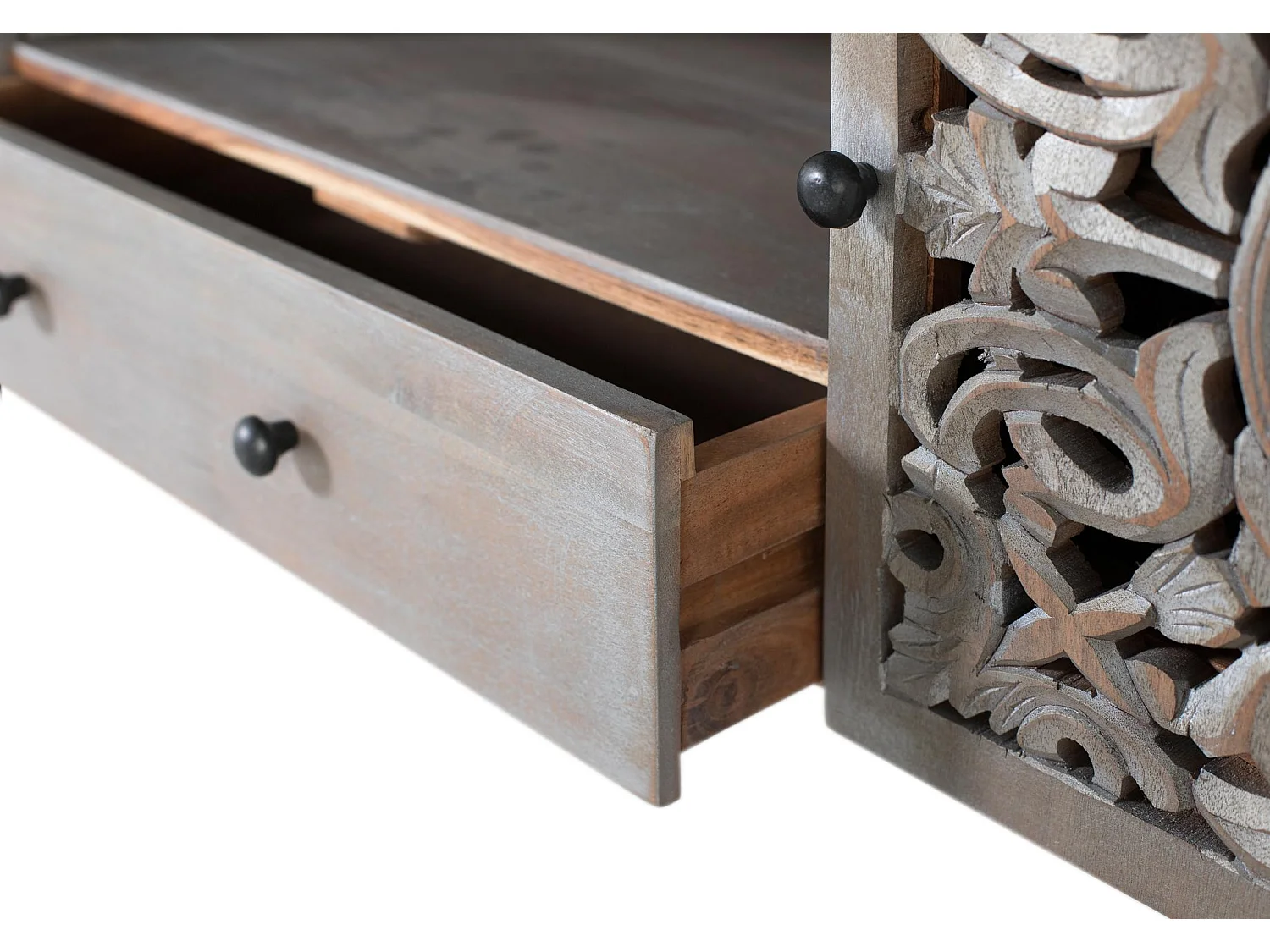 Mobile TV in legno massello di mango 150 cm