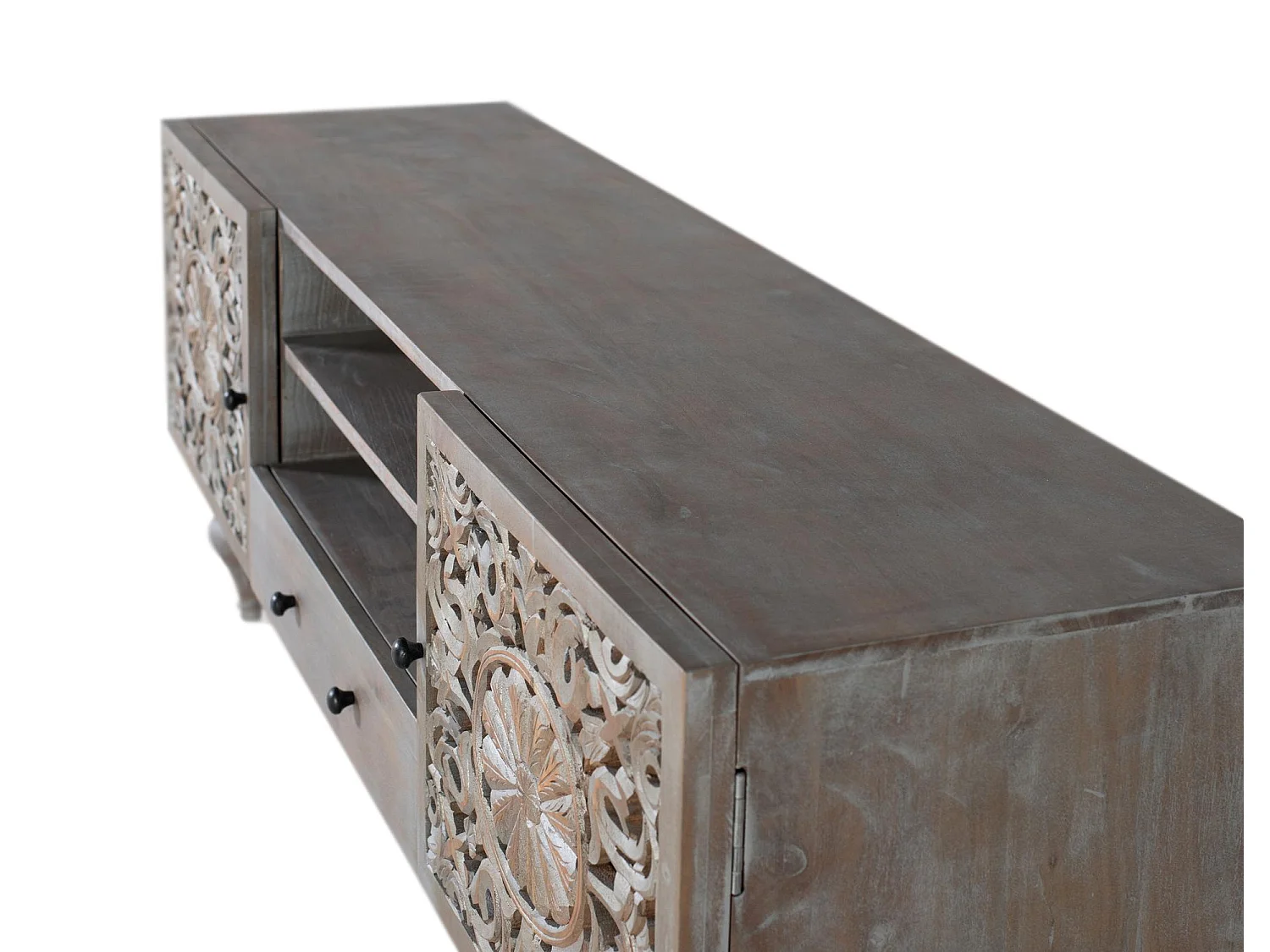 Meuble TV en bois de manguier massif 150 cm