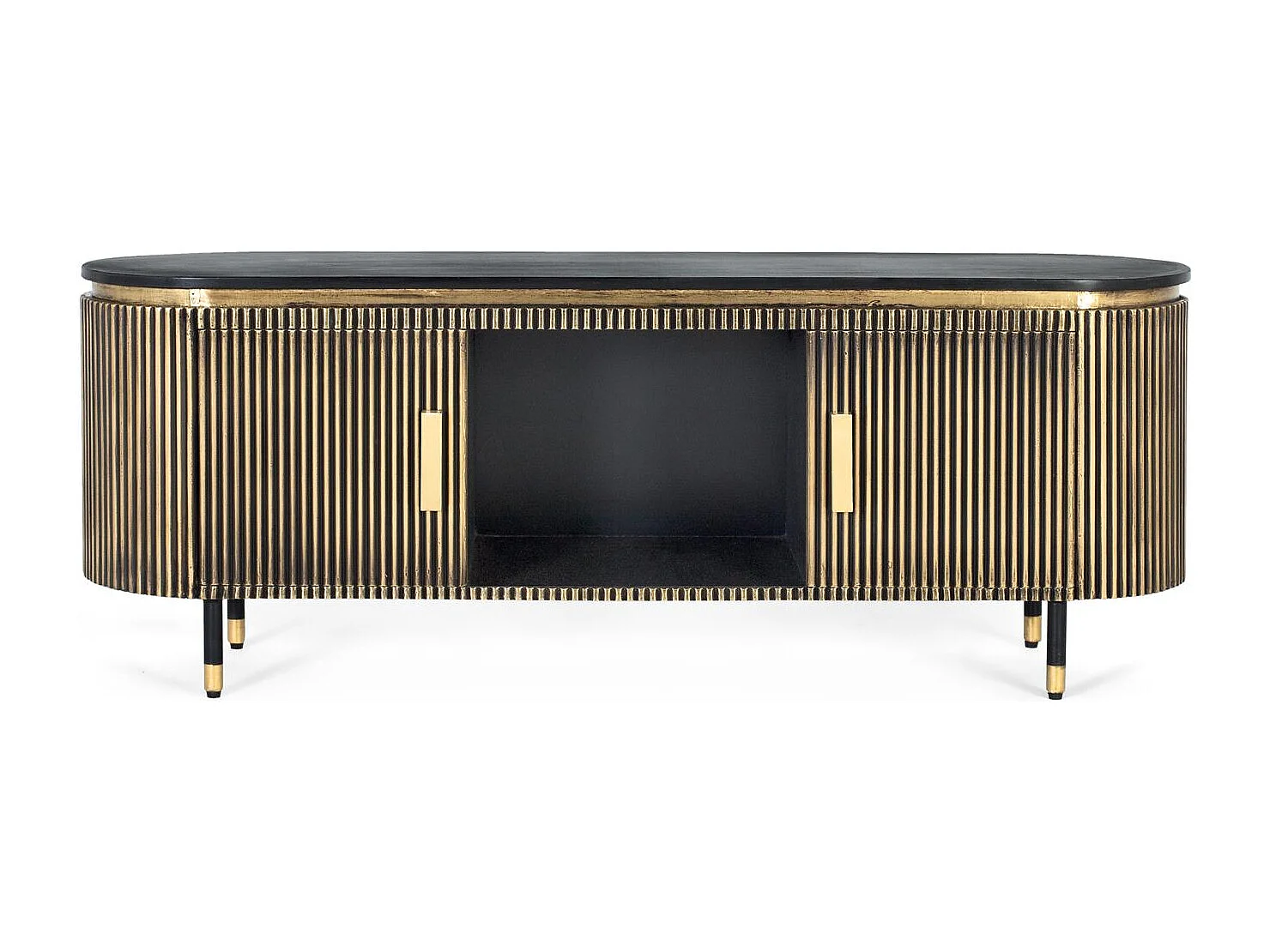 Meuble TV en manguier et bronze 150cm
