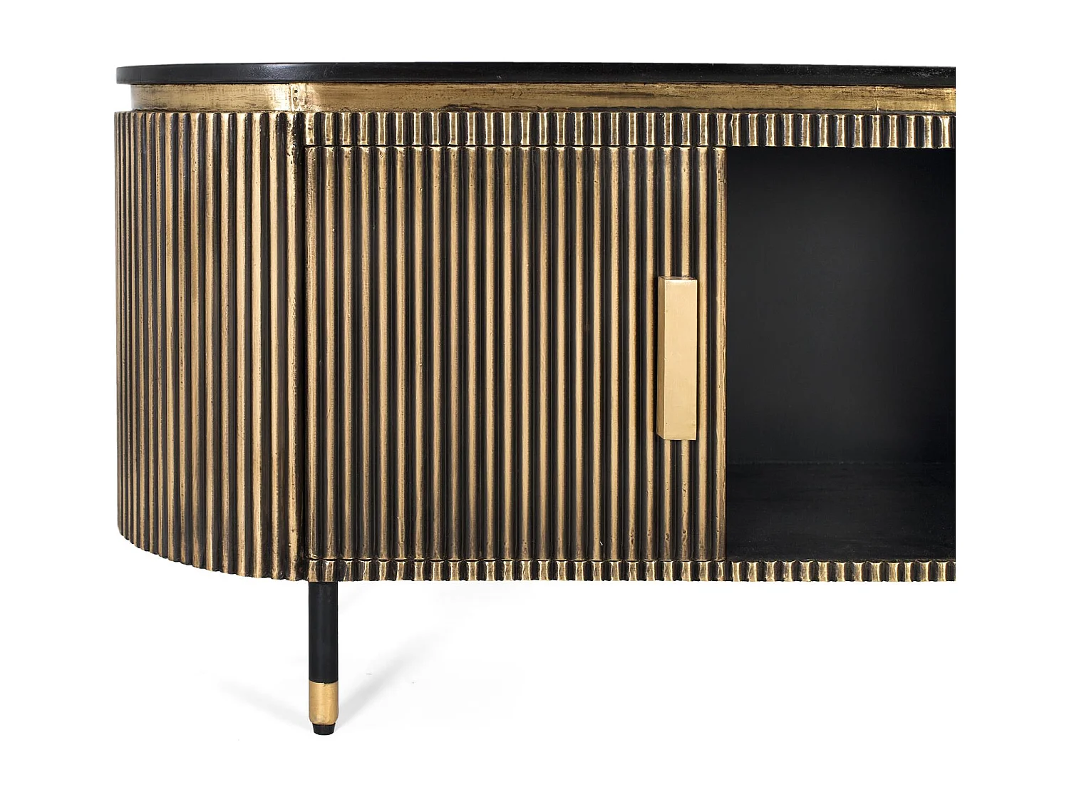 Meuble TV en manguier et bronze 150cm