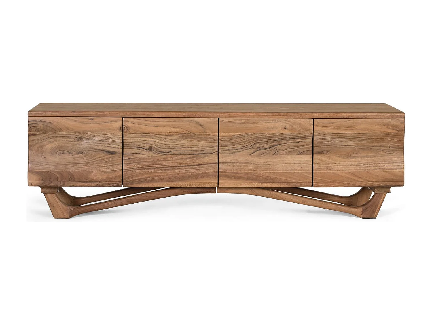 Szafka RTV nablatowa z drewna akacjowego 170cm