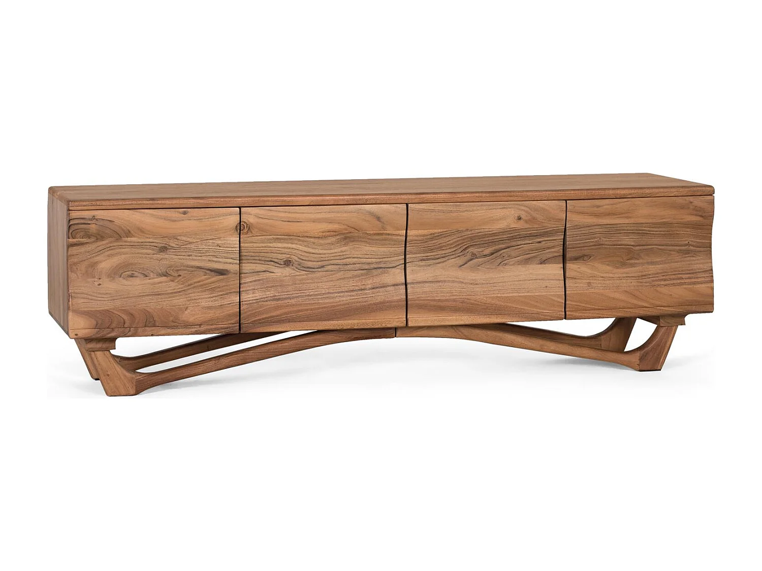 Szafka RTV nablatowa z drewna akacjowego 170cm