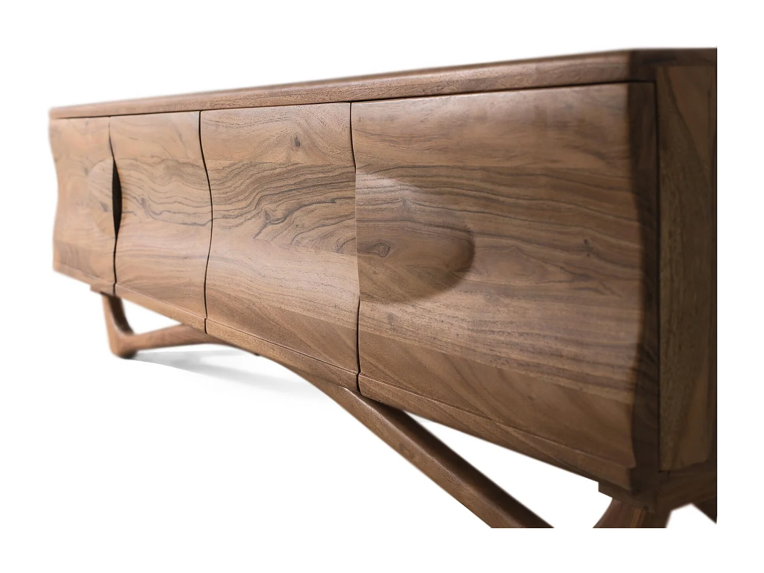 Szafka RTV nablatowa z drewna akacjowego 170cm