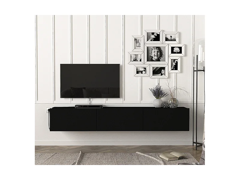 TV Lowboard Hängend Damla Schwarz