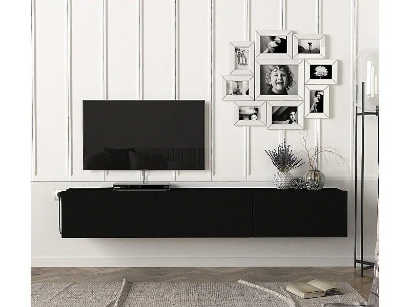TV Lowboard Hängend Damla Schwarz