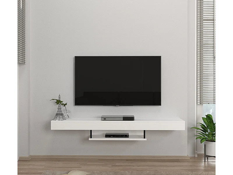 TV Lowboard Hängend Alberes Weiß